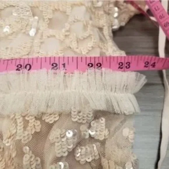 NWT Needle & Thread petal pink Annie dress sequined dress evening gown 12 new